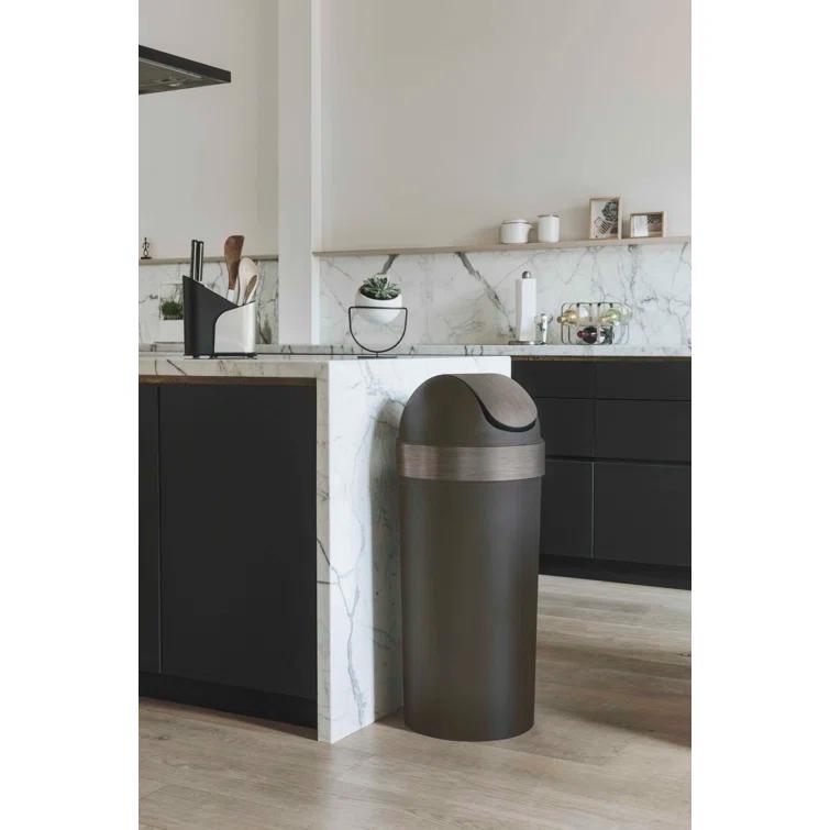Umbra Venti Plastic Swing Top Kitchen Trash Can - 16 Gallons