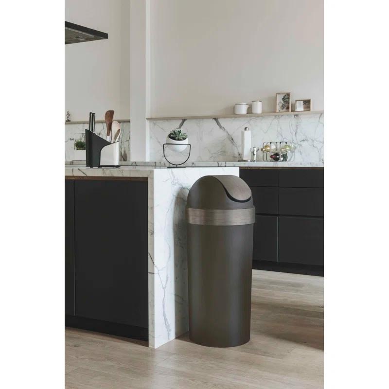 Umbra Venti Plastic Swing Top Trash Can - 16 Gallons