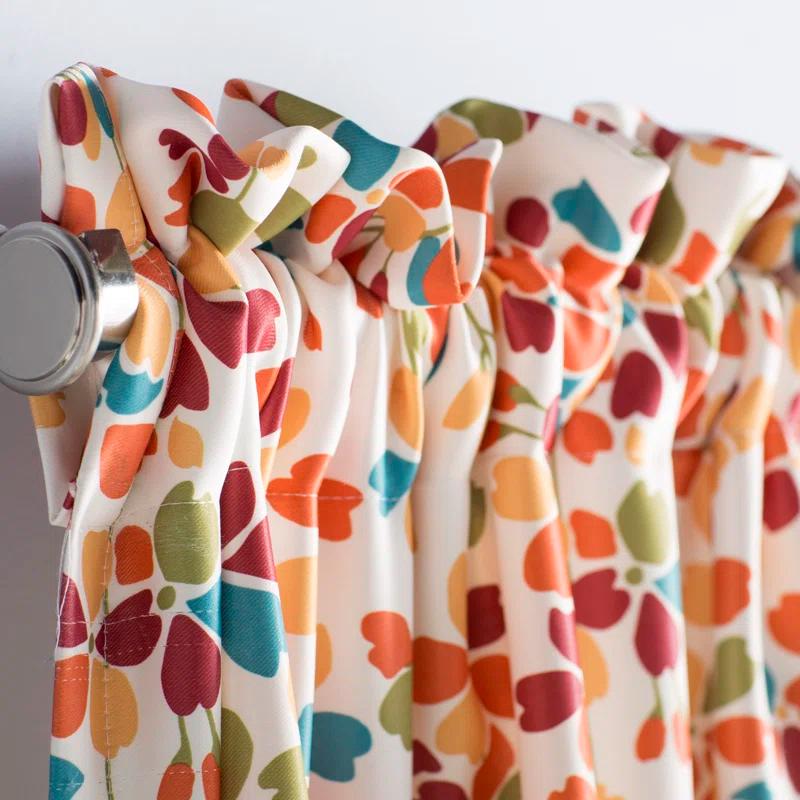 Lush Decor Weeping Flowers Floral Room Darkening Thermal Rod Pocket Curtain Panels (Set of 2)