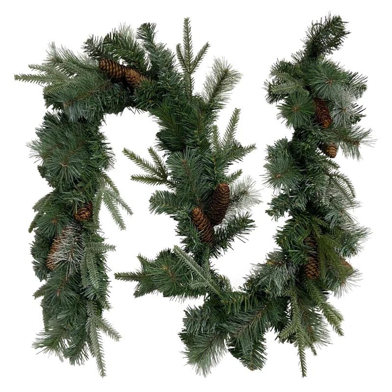 Northlight Seasonal 6' x 9" Pre-Lit Decorated Mixed Pine and Pine Cone Artificial Christmas Garland