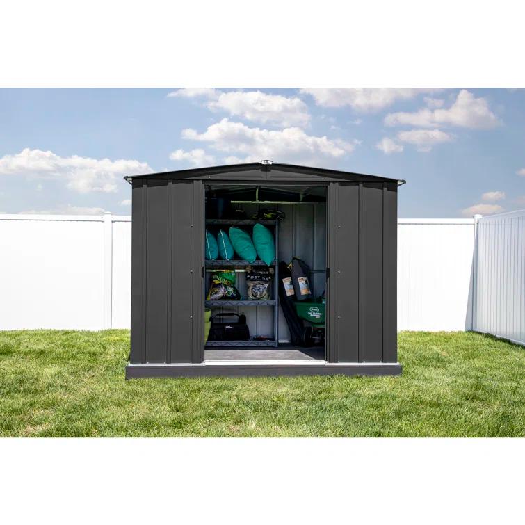 Arrow 8 ft. W x 6 ft. D Galvanized Steel Storage Shed