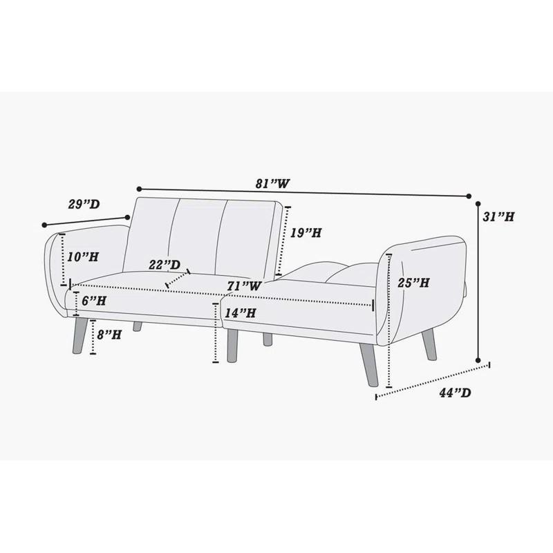81'' Upholstered Convertible Sofa