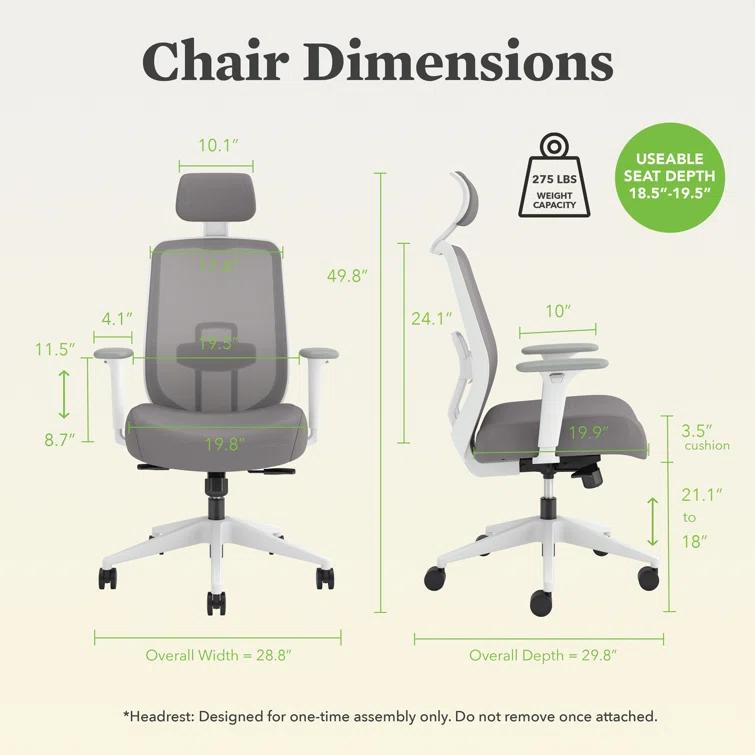 HON HON Altern Ergonomic Low Back Home Office Chair Height Adjustable Arms Seat Slide