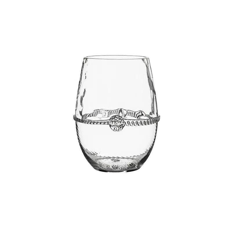 Juliska Heritage 12 oz. Stemless Wine Glass Assorted (Set of 4)