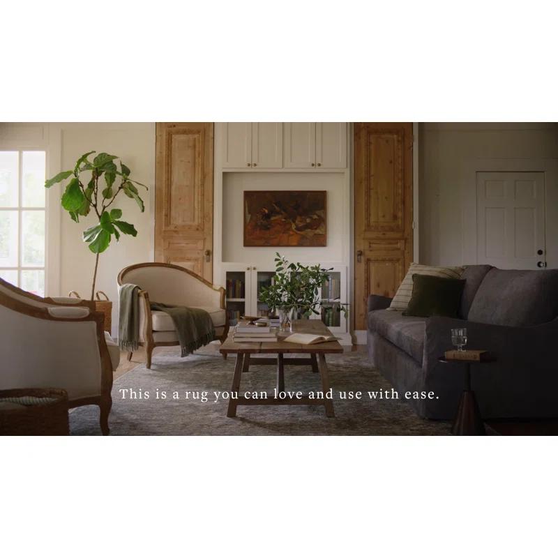 Junie II Rug Magnolia Home by Joanna Gaines x Loloi - Oatmeal and Smoke / 2' x 3'