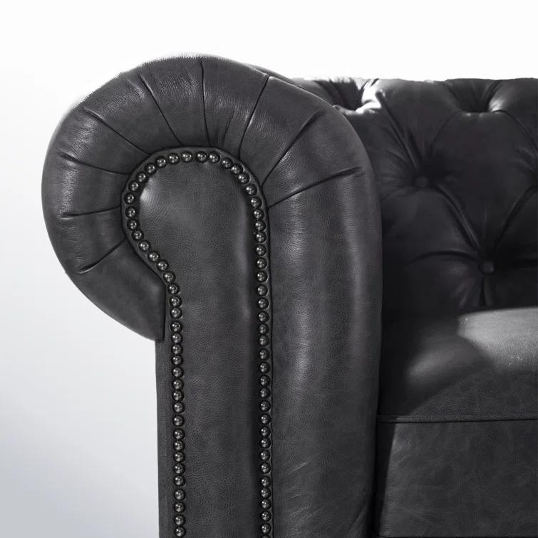 Freddie 95'' W Leather Sofa