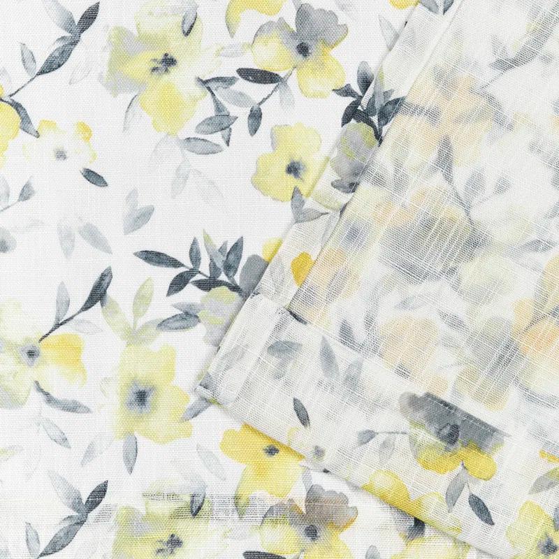 Nicole Miller Nicole Miller New York Hattie Light Filtering, Semi Sheer Rod Pocket Curtain Panels (Set of 2)