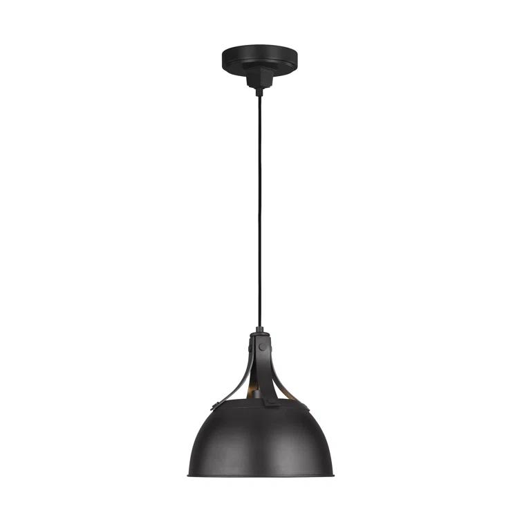 Logan Mini Bowl Pendant Light in Polished Nickel 12.25" H