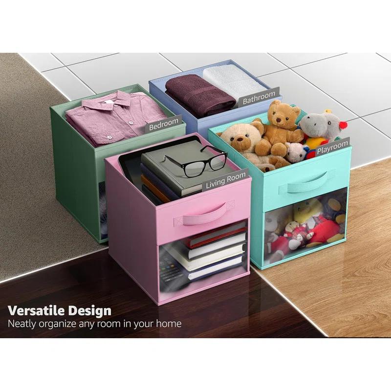 Sorbus Sorbus Storage Bins with Clear Window - 6 Foldable Baskets with Handles