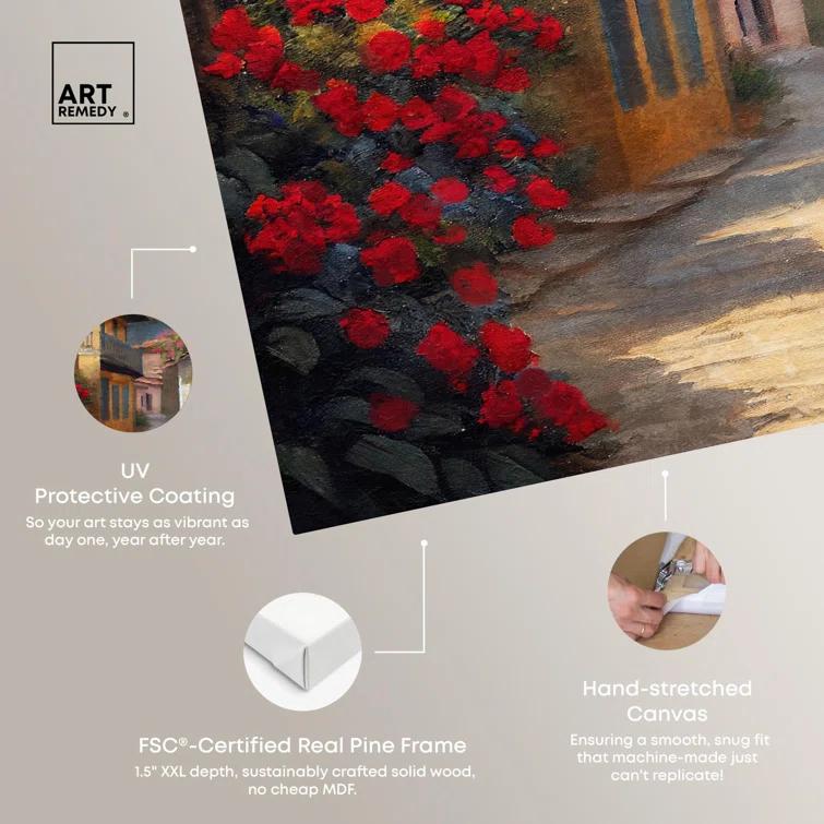 Art Remedy Spanish Street II Canvas Coastal Landscape Wall Art by Art Remedy