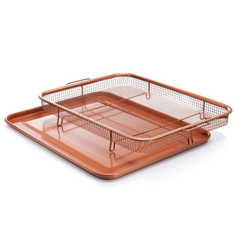 Gotham Steel Nonstick Air Fryer Tray for Oven with Recipe Book - 16" x 12"