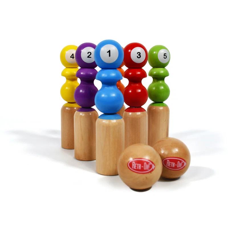 Fun2Give Solid Wood Bowling