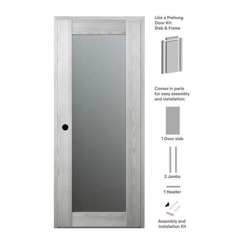 Belldinni Avon 79.37'' Solid + Manufactured Wood Paneled Prehung Door