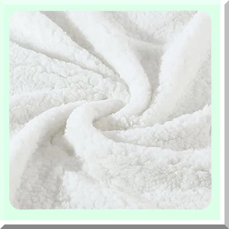 BRBCA CozyTwin Reversible Fleece Shearling Blanket - Plush Bedding