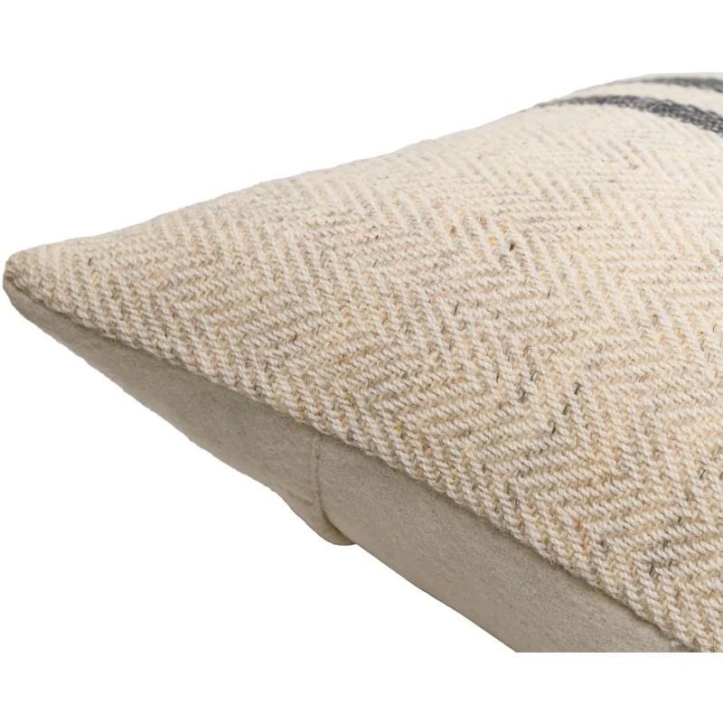 Becki Owens x Livabliss Becki Owens x Livabliss Brett Striped Wool Blend Reversible Throw Pillow