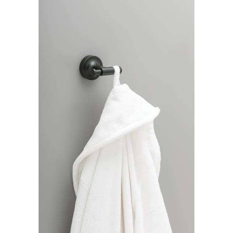 Franklin Brass Voisin Double Towel Hook Bath Hardware Accessory in Matte Black VOI35-MB