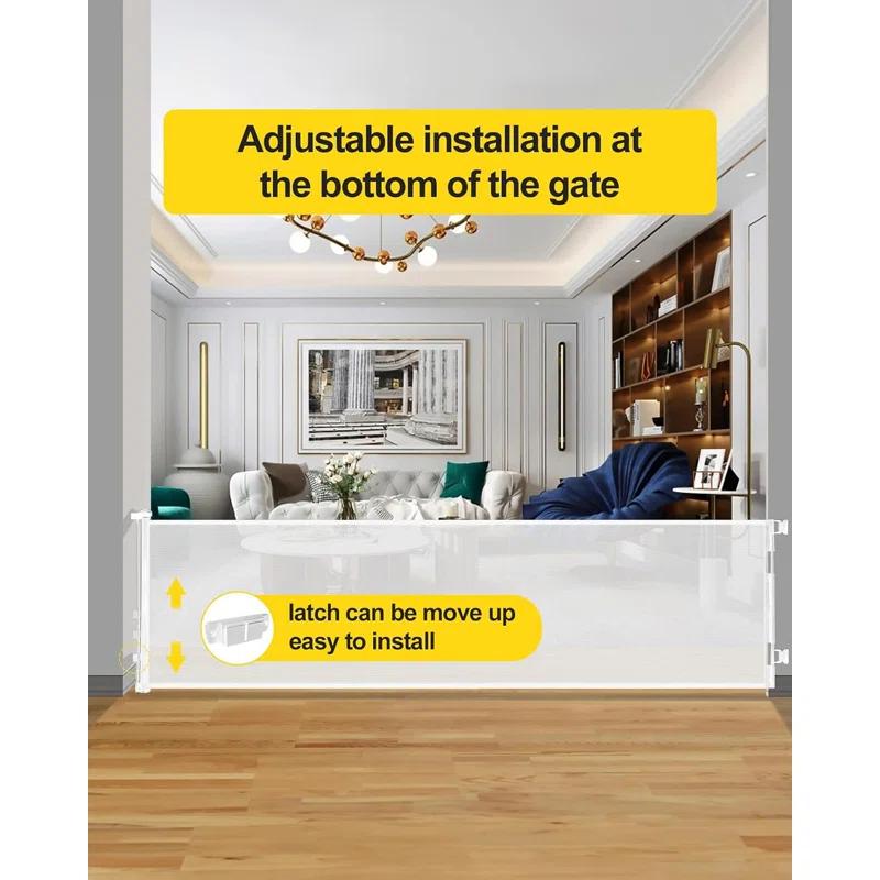 Tucker Murphy Pet™ 168 Inch Extra Wide Retractable Baby Gate,mesh Large Baby Gate Or Mesh Pet Dog Gate, Opening Wide Extra Long Child Safety Gate For Indoor, Outdoor, Stairs, Deck(33"x168")