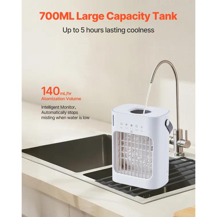 Stellweilan Tessberg Portable Air Conditioner 4-in-1 Evaporative Air Cooler 700ml Water Tank