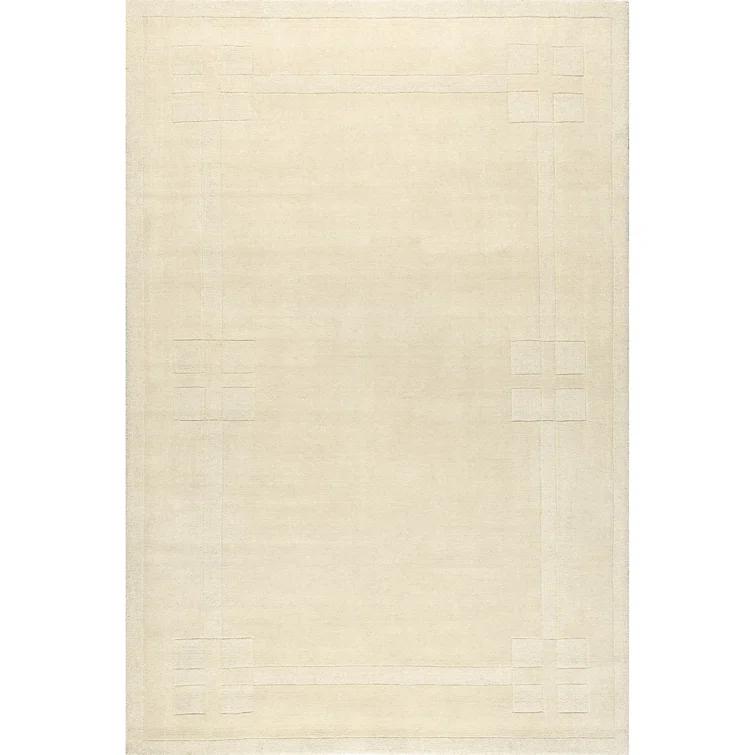 Latitude Run® Rune Bordered Wool-Blend Area Rug