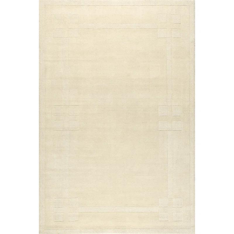 Latitude Run® Rune Bordered Wool-Blend Area Rug