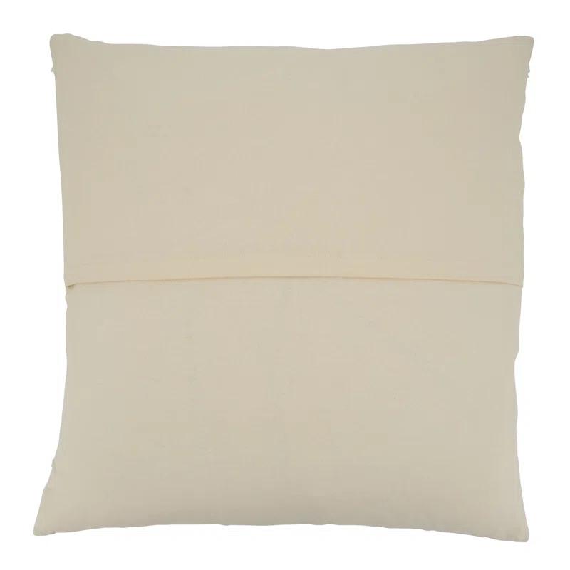 Saro Chloe Collection Appliqued Cotton Throw Pillow