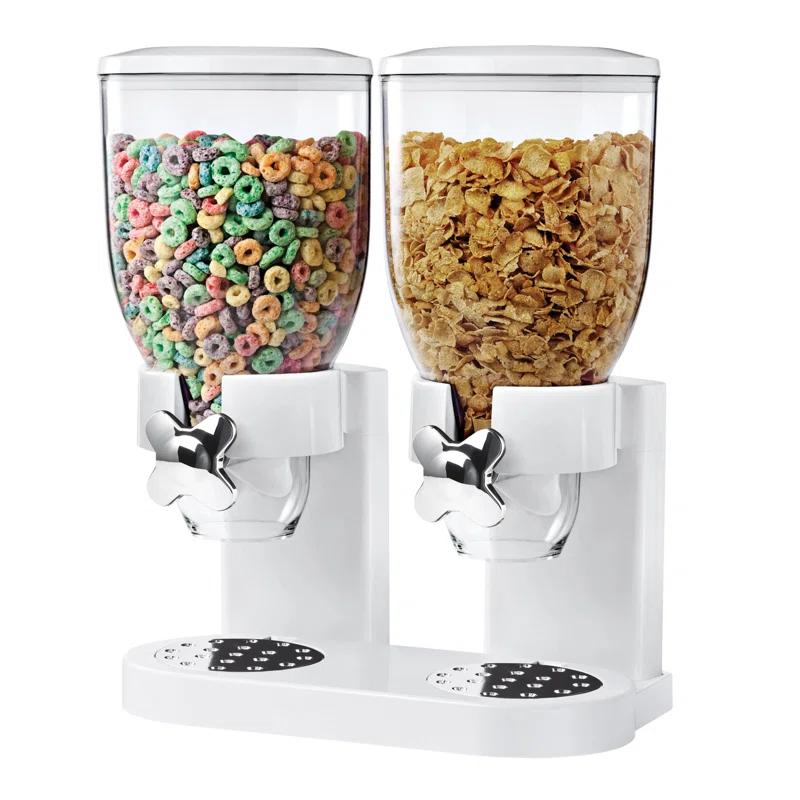 Prep & Savour Denajia Dry Food Cereal Double Dispenser Box Container