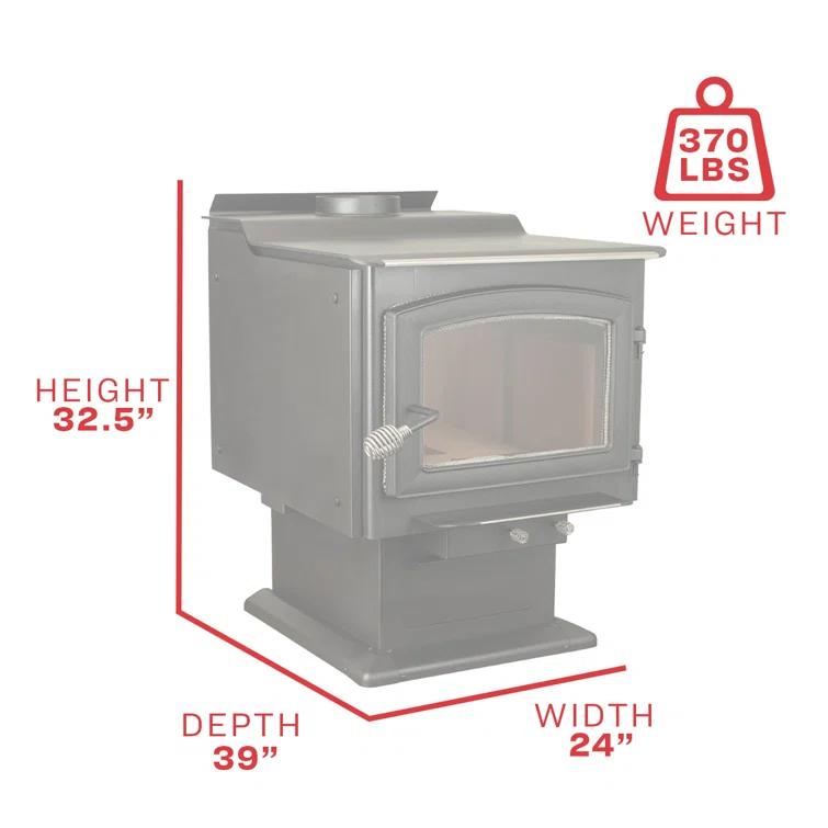 Ashley Hearth 3200 Square Feet Direct Vent Freestanding Wood Burning Stove with Blower