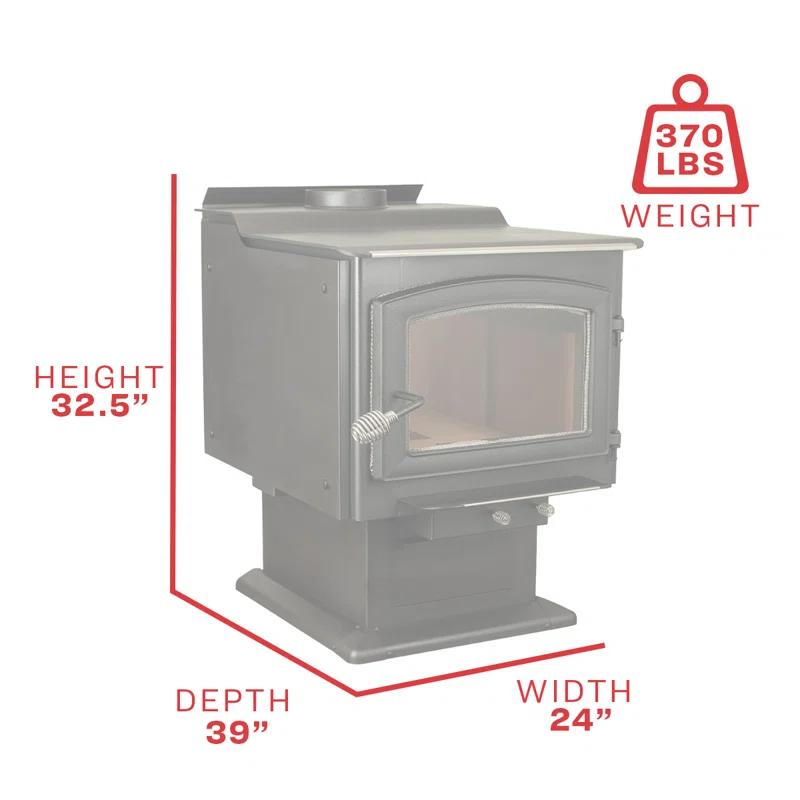 Ashley Hearth 3200 Square Feet Direct Vent Freestanding Wood Burning Stove with Blower