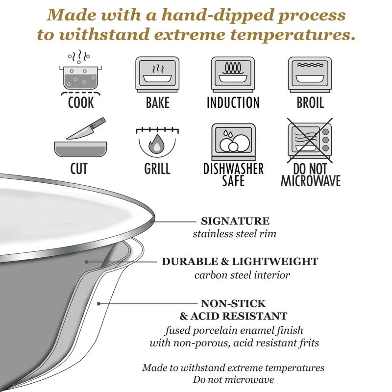 Golden Rabbit Grey Swirl Roasting Pan