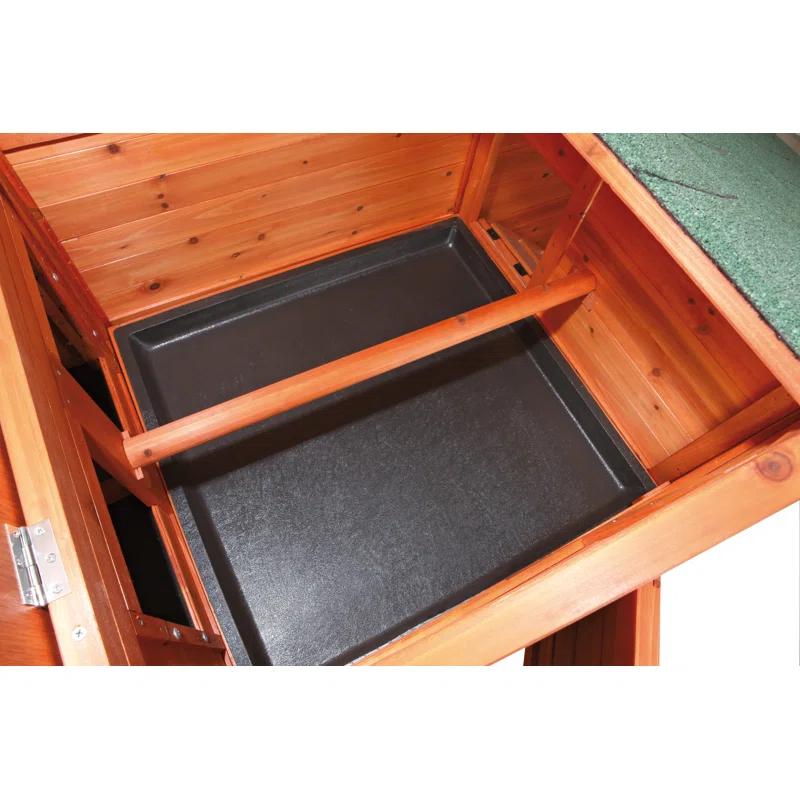TRIXIE TRIXIE 2-Story Weatherproof Outdoor Chicken Coop, 2 Nesting Boxes, Fits 2 Std Chickens or 4 Bantams