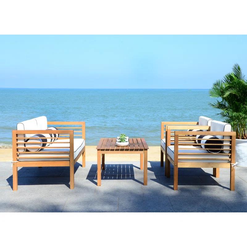 Wade Logan® Arlethe 5 Piece Rattan Sofa Seating Group with Cushions