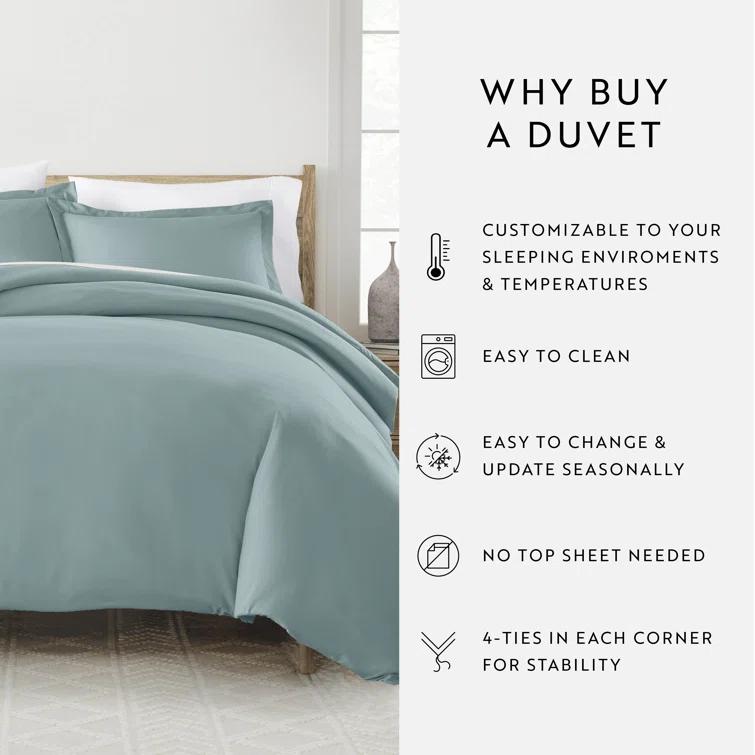 IEnjoy Home Super Soft Double Brushed Duvet Cover Set