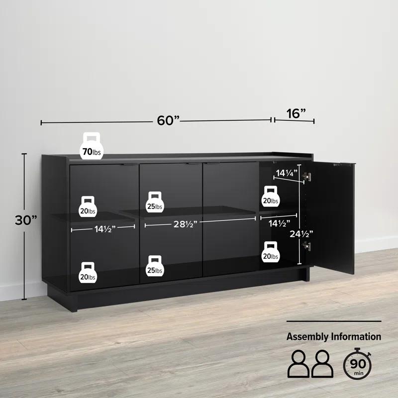 Wade Logan® Chaunta 60" Wide Sideboard