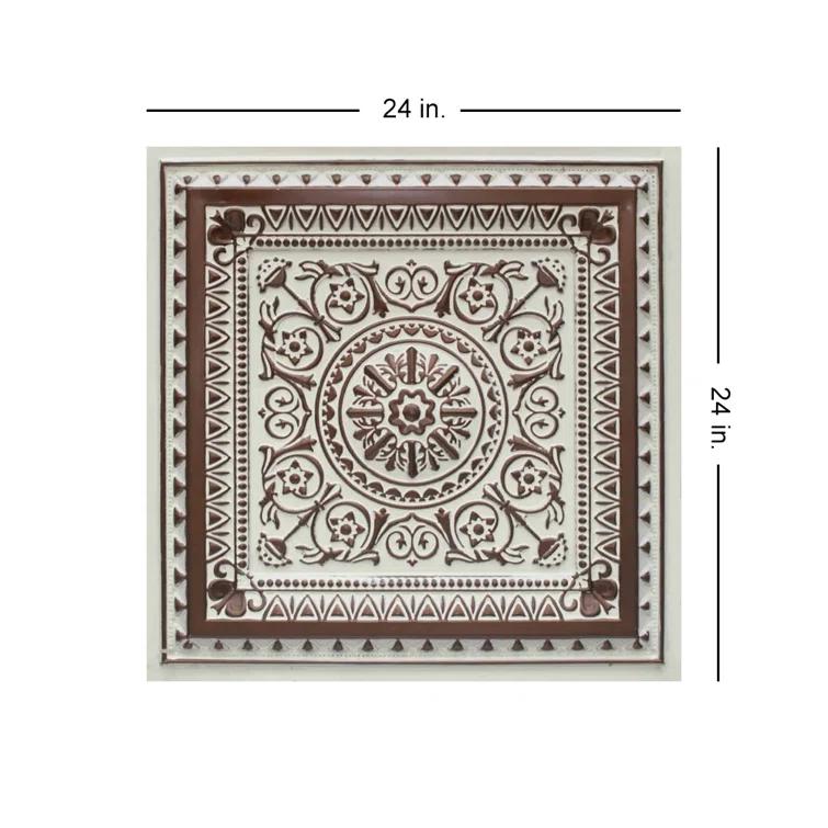 uDecor Economy La Scala Drop-In PVC Ceiling Tile (Set of 10)