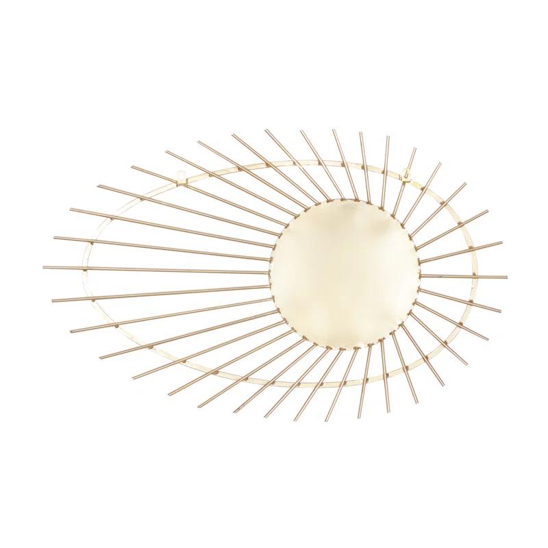 CosmoLiving by Cosmopolitan Cosmoliving By Cosmopolitan Gold Metal Contemporary Wall Mirror, 34 X 22 X 1