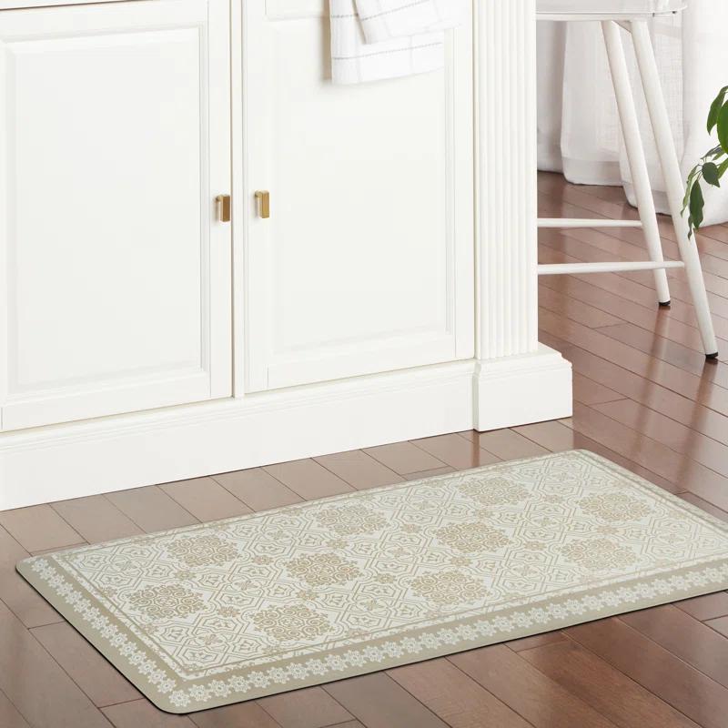 Martha Stewart MARTHA STEWART Comfort Anti Fatigue Strie Medallion Kitchen Mat 19.6”x39”