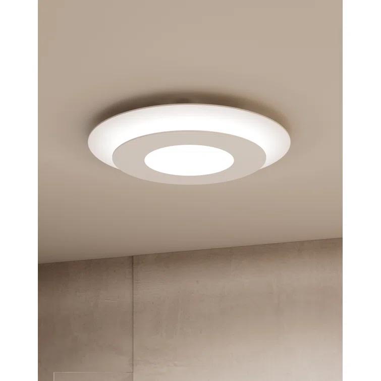 Offset Glass LED Flush Mount