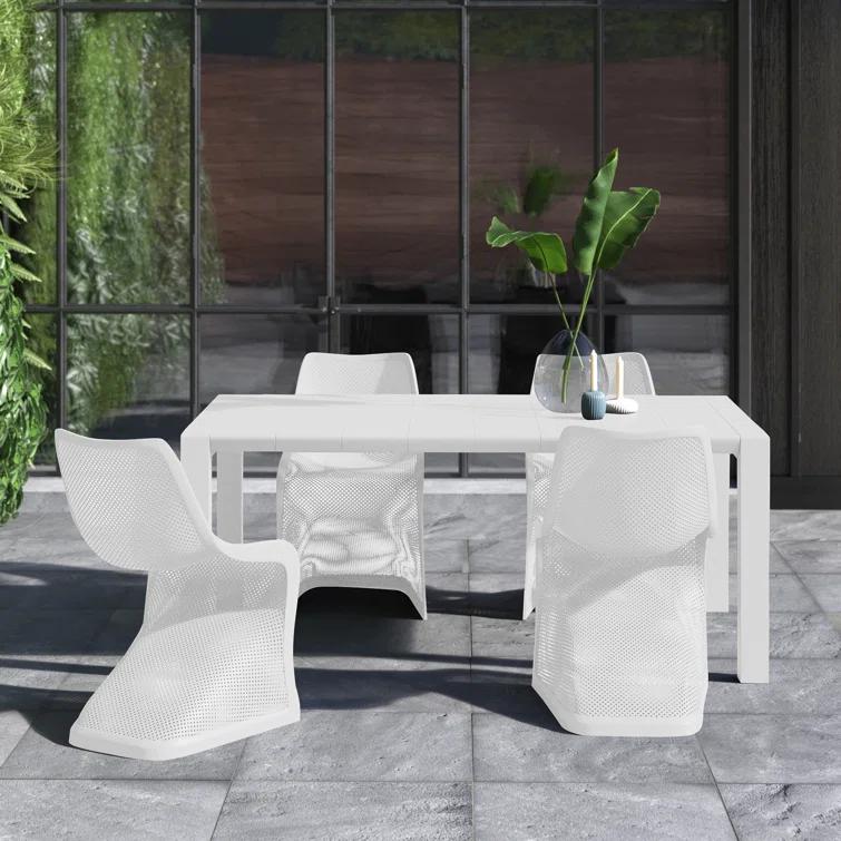 Farrah 86'' Rectangular 4 - Person Outdoor Dining Set