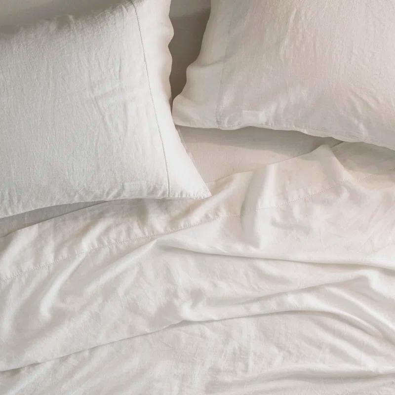 Madison Park Linen Blend 4 Piece Sheet Set