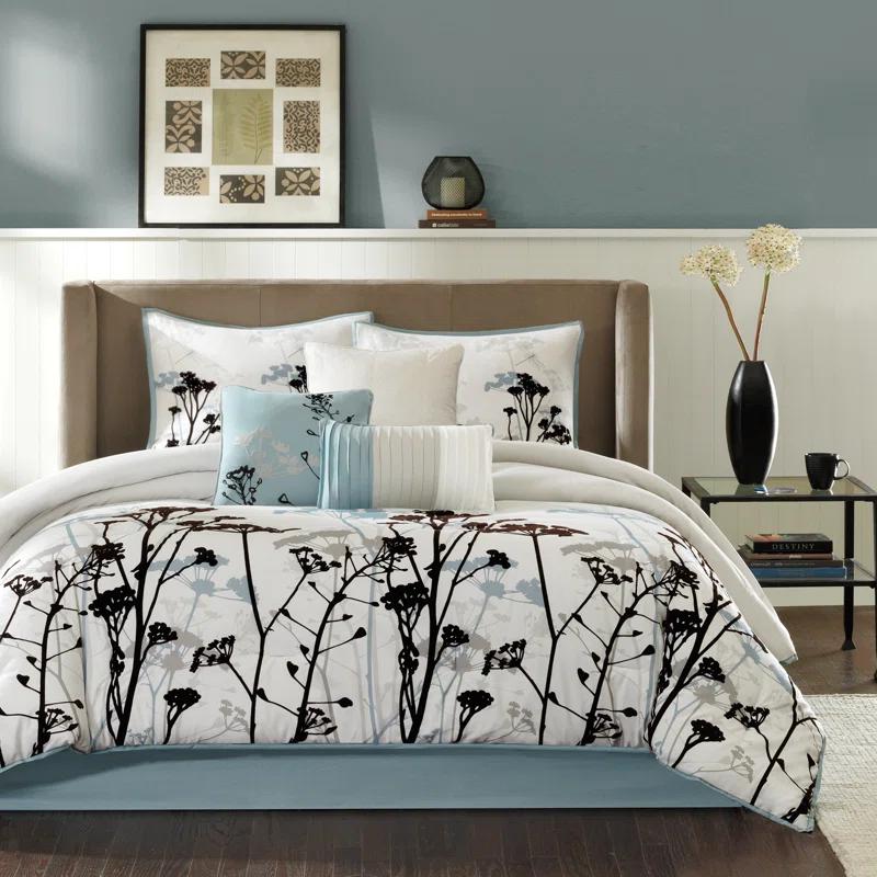 Madison Park 7 Piece Floral Comforter Set