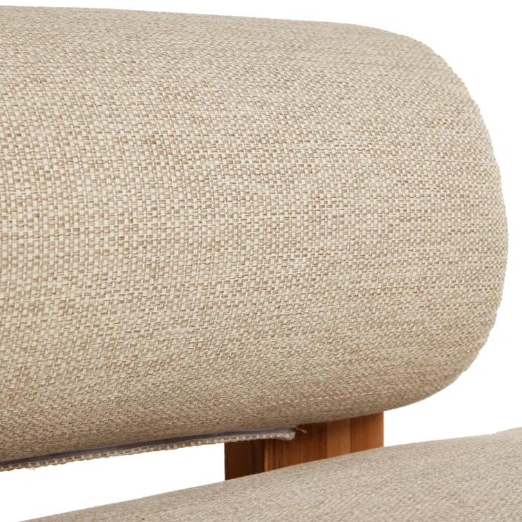Malta Teak and Olefin Outdoor Chaise Lounge