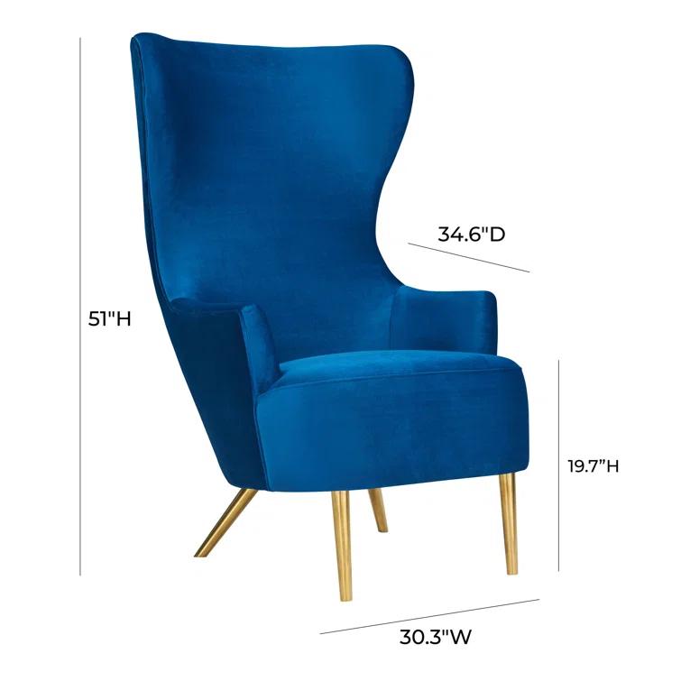 TOV Furniture Julia Velvet Wingback Chair