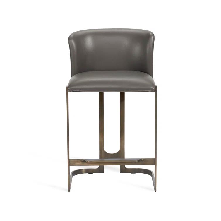 Interlude Banks Upholstered Counter Stool with Metal Frame