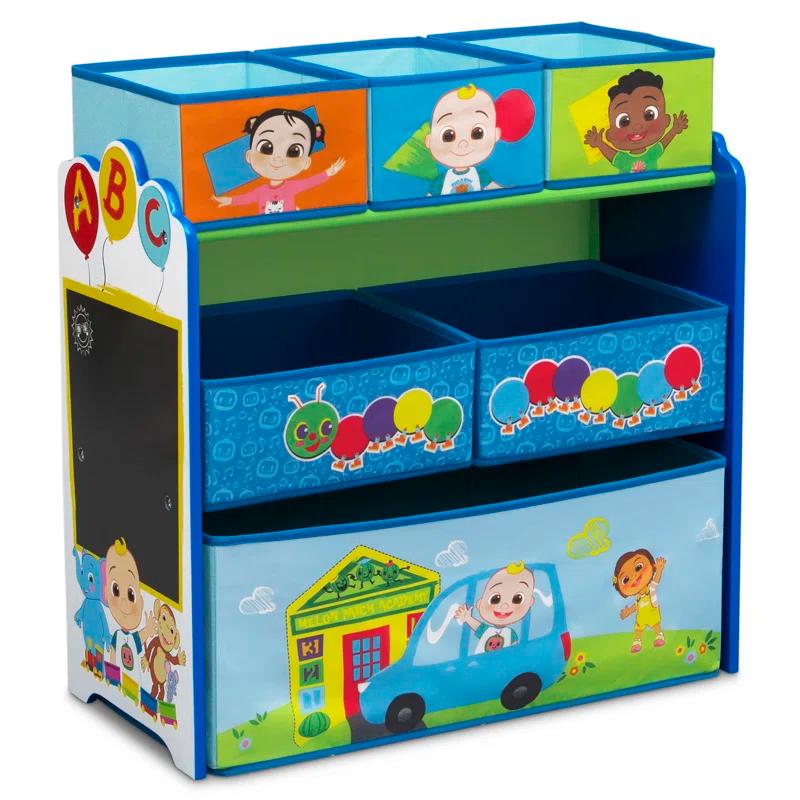 Cocomelon Design & Store 6 Bin Toy Storage Organizer - Greenguard Gold Certified