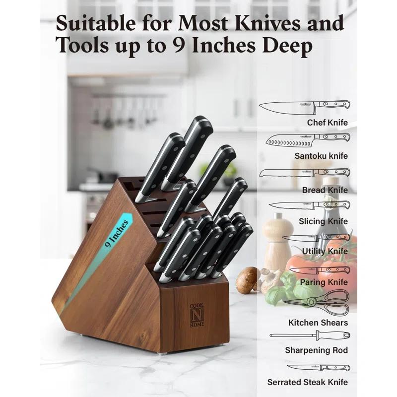 Cook N Home Cook N Home Knife Storage Block Without Knives