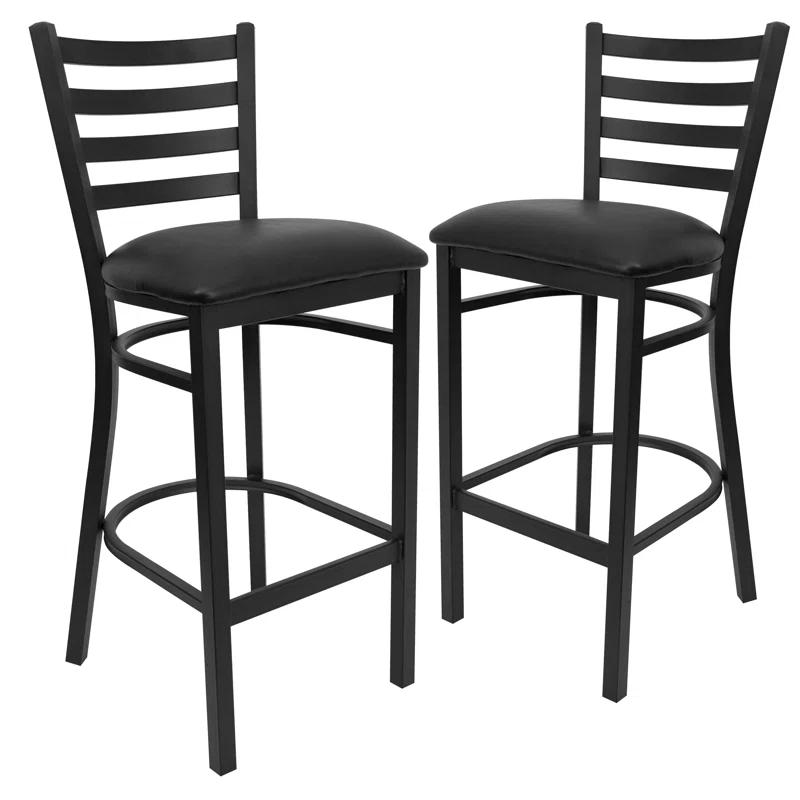 Flash Furniture Brixton Hercules Series Ladder Back Metal Restaurant Barstools