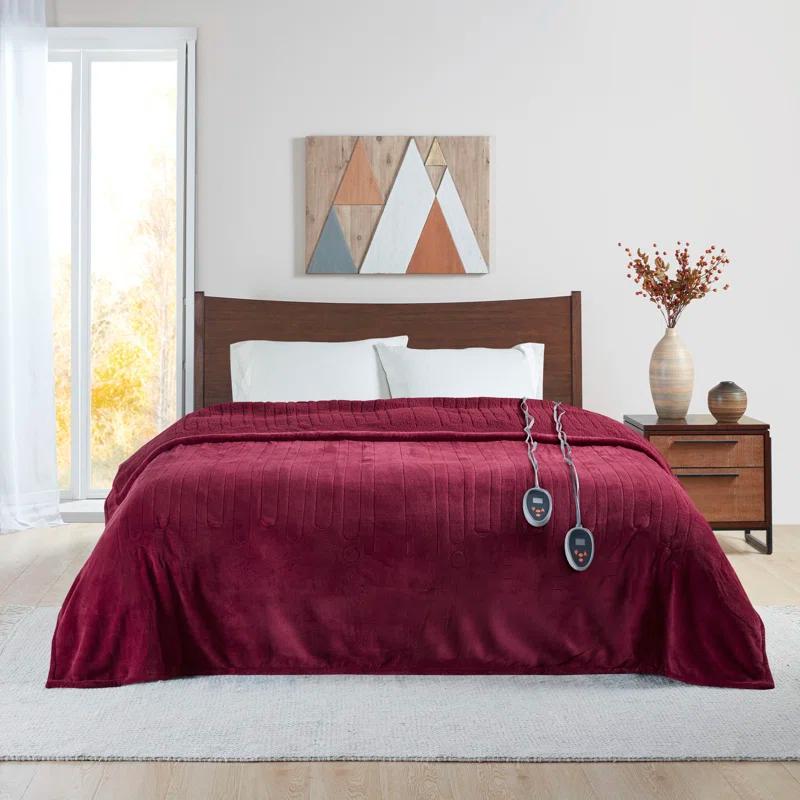 Beautyrest Beautyrest Heated Oversized Microlight to Berber Blanket