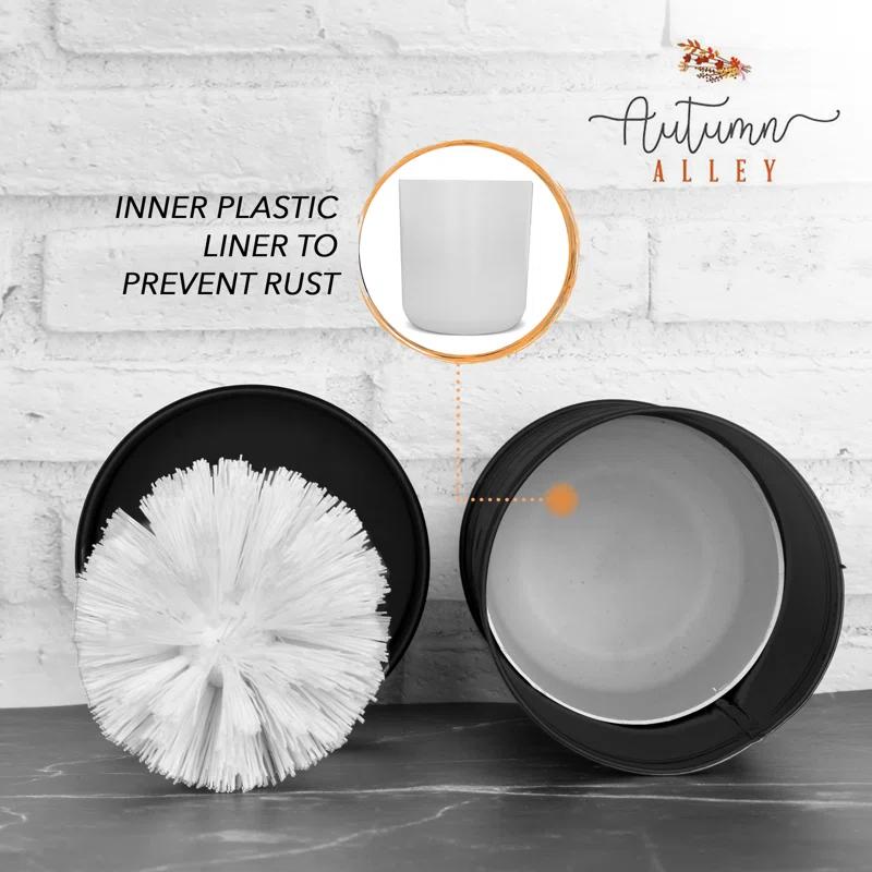 Autumn Alley Metal Toilet Brush And Holder