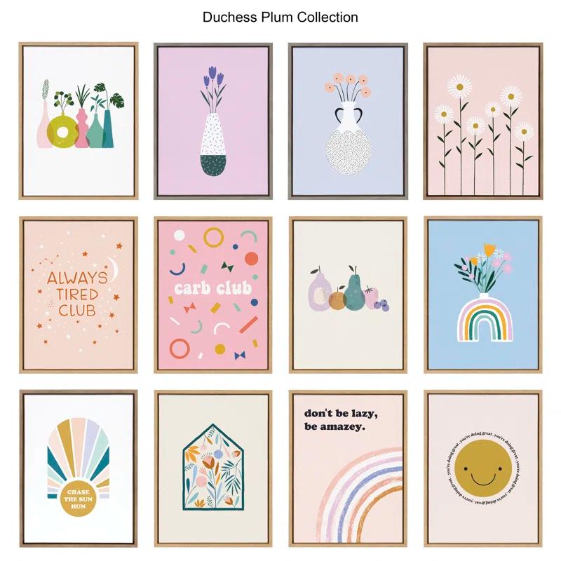 Kate and Laurel " Happy Flowers " by Duchess Plum (Aislinn Simmonds) Painting Print