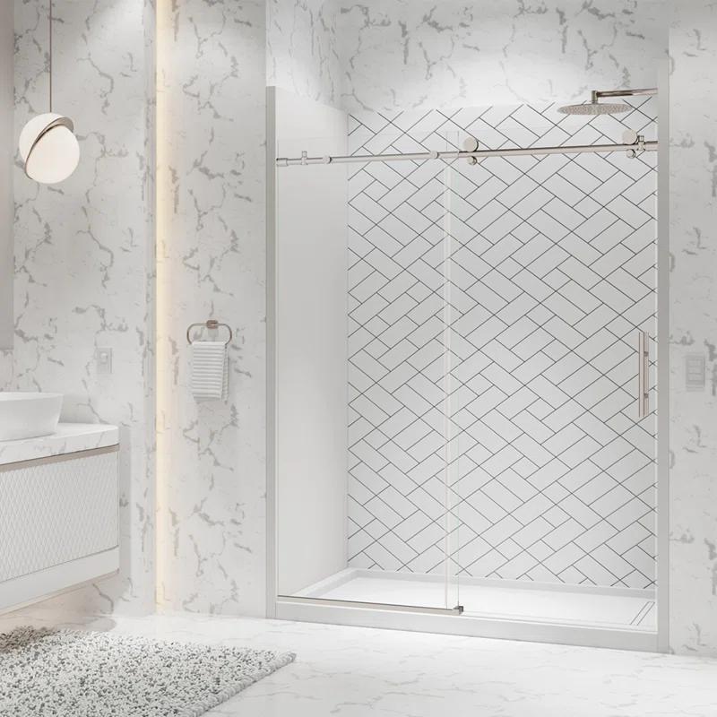 Holcam ECSE180.BNK.CLR.6074.HS Eclipse 56" W x 74" H Single Sliding Frameless Shower Door